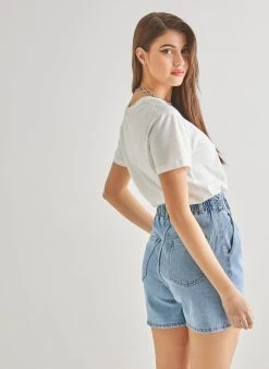 The Fashion Project T-shirt με στάμπα και πέτρες - Λευκό -Κατάστημα TheFashionProject kontomaniki mplouza me stampa kai petres 89997 pti0