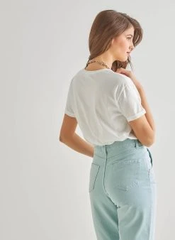 The Fashion Project T-shirt με στάμπα και χάντρες - Λευκό 9 The Fashion Project T-shirt με στάμπα και χάντρες - Λευκό -Κατάστημα TheFashionProject kontomaniki mplouza me xantres 89994 7jsl