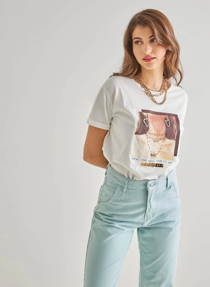 The Fashion Project T-shirt με στάμπα και χάντρες - Λευκό 3 The Fashion Project T-shirt με στάμπα και χάντρες - Λευκό