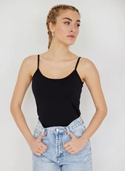 The Fashion Project Μπλούζα αμάνικη με ραντάκια - Μαύρο -Κατάστημα TheFashionProject mplouza amaniki me rantakia 111068 hpbs