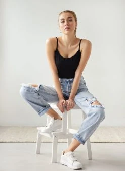 The Fashion Project Μπλούζα αμάνικη με ραντάκια - Μαύρο -Κατάστημα TheFashionProject mplouza amaniki me rantakia 111068 z7vw