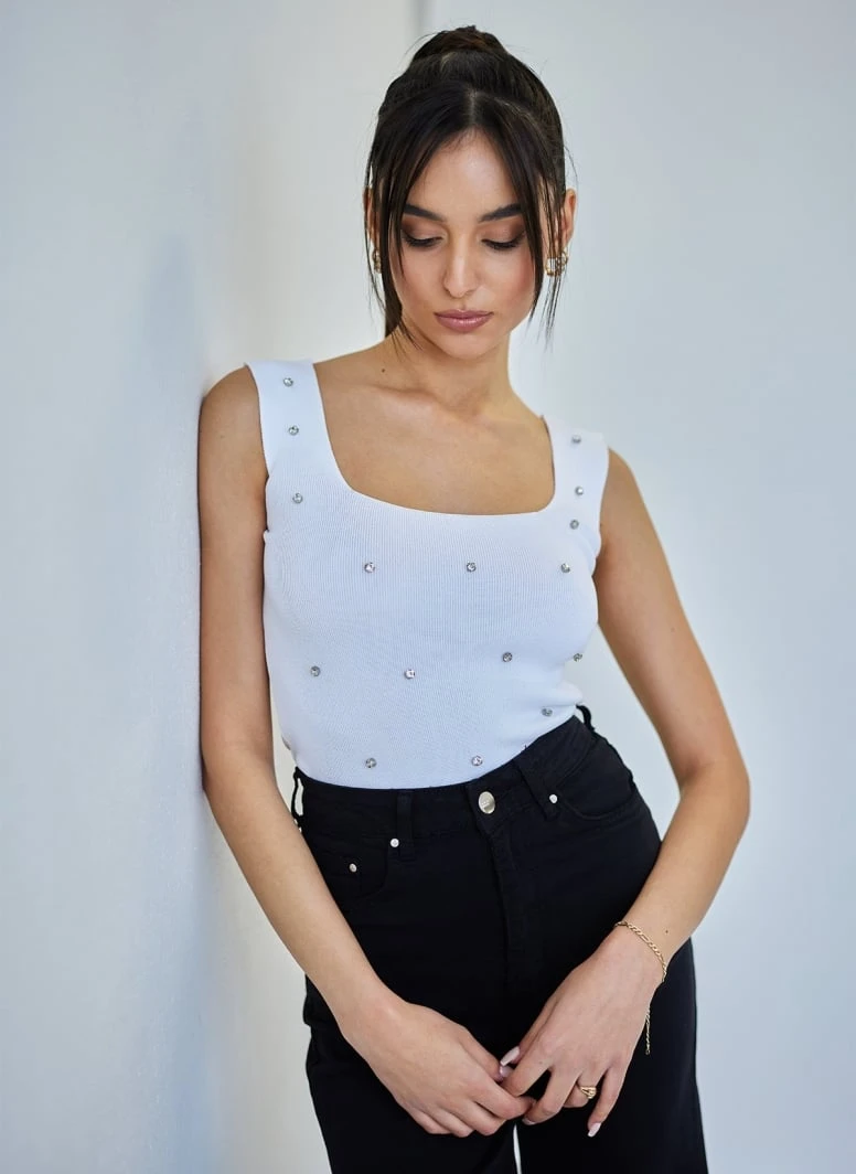 The Fashion Project Μπλούζα με στρας - Λευκό 6 The Fashion Project Μπλούζα με στρας - Λευκό - Image 4