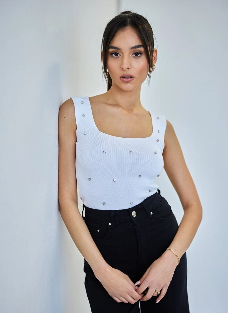 The Fashion Project Μπλούζα με στρας - Λευκό 4 The Fashion Project Μπλούζα με στρας - Λευκό - Image 2