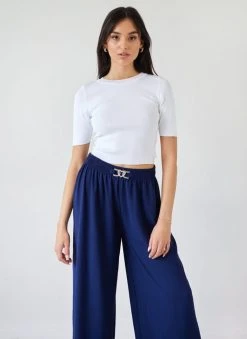 The Fashion Project Μπλούζα Cropped με λεπτή πλέξη - Λευκό -Κατάστημα TheFashionProject mplouza cropped me lepti pleksi 112024 yvz4