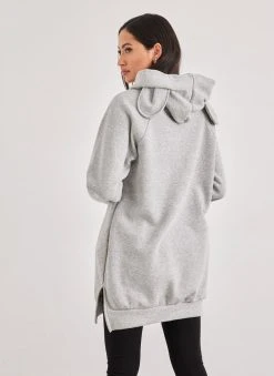 The Fashion Project Φούτερ με αυτάκια στη κουκούλα - Γκρι -Κατάστημα TheFashionProject mplouza fouter me koukoula 109769 710i