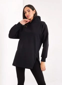 Noobass Φούτερ Oversized με κουκούλα - Μαύρο