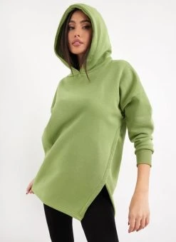 Noobass Φούτερ Oversized με κουκούλα - Lime 17 Noobass Φούτερ Oversized με κουκούλα - Lime -Κατάστημα TheFashionProject mplouza fouter oversized me anoigma 109828 csr7