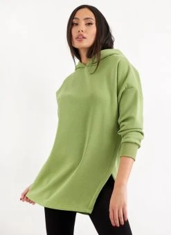 Noobass Φούτερ Oversized με κουκούλα - Lime