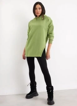 Noobass Φούτερ Oversized με κουκούλα - Lime 12 Noobass Φούτερ Oversized με κουκούλα - Lime -Κατάστημα TheFashionProject mplouza fouter oversized me anoigma 109828 st1g