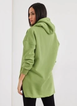 Noobass Φούτερ Oversized με κουκούλα - Lime 13 Noobass Φούτερ Oversized με κουκούλα - Lime -Κατάστημα TheFashionProject mplouza fouter oversized me anoigma 109828 sxik