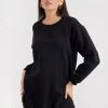 Noobass Φούτερ Oversized με ανοίγματα - Μαύρο -Κατάστημα TheFashionProject mplouza fouter oversized me anoigmata 109834 xnhk
