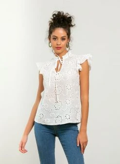 The Fashion Project Μπλούζα με διάτρητο σχέδιο - Λευκό -Κατάστημα TheFashionProject mplouza me diatrito sxedio 105168 3rrk