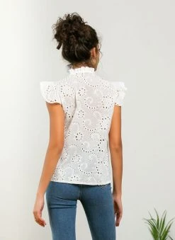 The Fashion Project Μπλούζα με διάτρητο σχέδιο - Λευκό -Κατάστημα TheFashionProject mplouza me diatrito sxedio 105168 k0dg