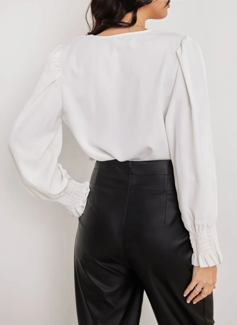 The Fashion Project Μπλούζα με εφέ κουμπιά - Λευκό 6 The Fashion Project Μπλούζα με εφέ κουμπιά - Λευκό - Image 4