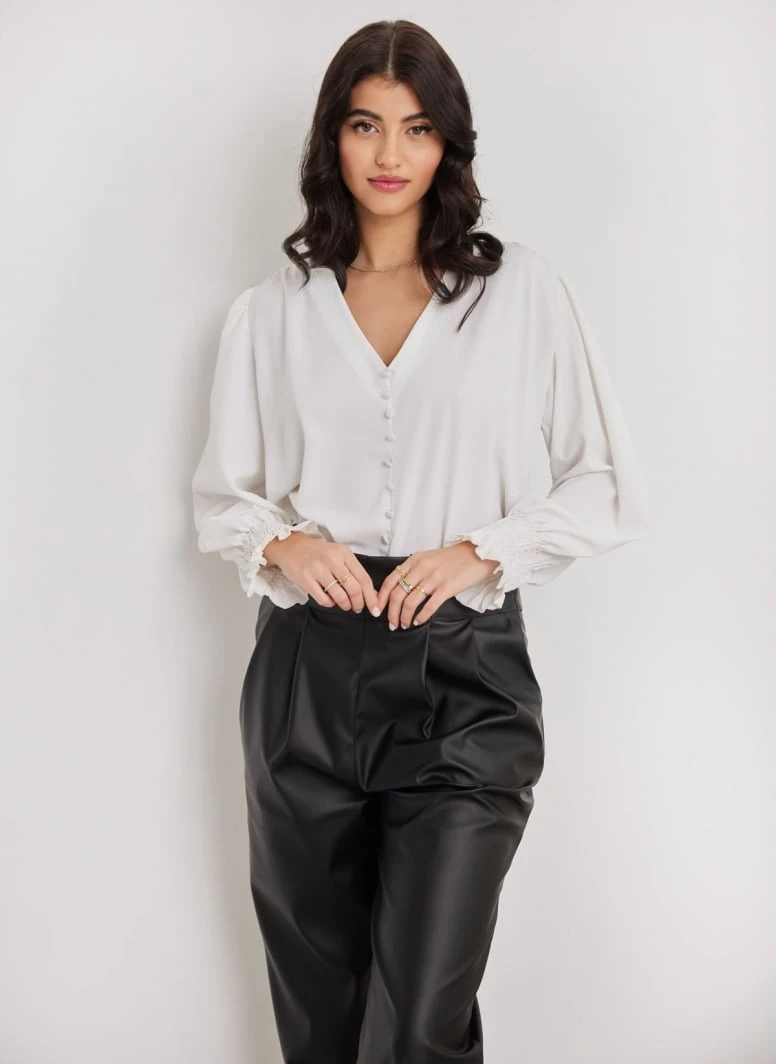 The Fashion Project Μπλούζα με εφέ κουμπιά - Λευκό 5 The Fashion Project Μπλούζα με εφέ κουμπιά - Λευκό - Image 3