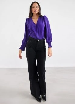 The Fashion Project Μπλούζα με εφέ κουμπιά - Μωβ -Κατάστημα TheFashionProject mplouza me efe koumpia 108304 sh3k