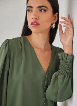 The Fashion Project Μπλούζα με εφέ κουμπιά - Χακί