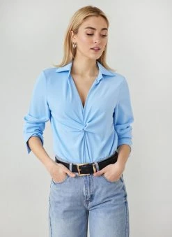 The Fashion Project Μπλούζα με γιακά - Γαλάζιο -Κατάστημα TheFashionProject mplouza me giaka 111529 cacd