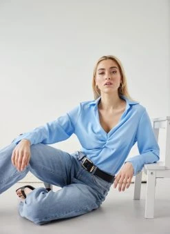 The Fashion Project Μπλούζα με γιακά - Γαλάζιο -Κατάστημα TheFashionProject mplouza me giaka 111529 ftx6