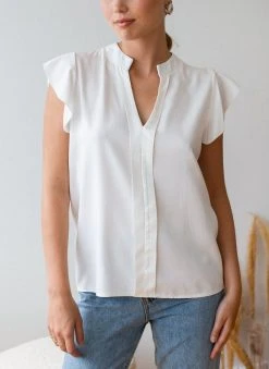 The Fashion Project Μπλούζα με μάο γιακά - Λευκό -Κατάστημα TheFashionProject mplouza me mao giaka 106318 35k5