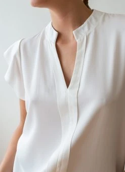 The Fashion Project Μπλούζα με μάο γιακά - Λευκό -Κατάστημα TheFashionProject mplouza me mao giaka 106318 nnhy