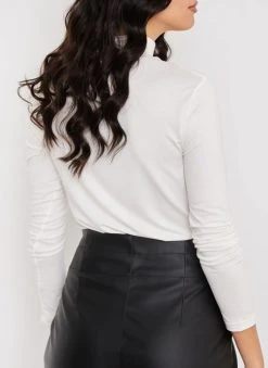 Noobass Μπλούζα με ψηλό γιακά - Λευκό -Κατάστημα TheFashionProject mplouza me psilo giaka 109816 tc7o