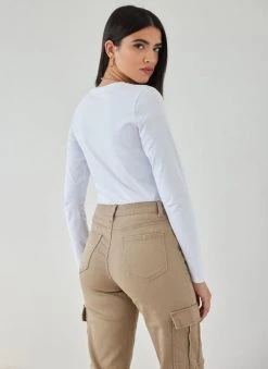 The Fashion Project Μπλούζα βαμβακερή με στρογγυλή λαιμόκοψη - Λευκό -Κατάστημα TheFashionProject mplouza me strogguli laimokopsi 107585 22hd