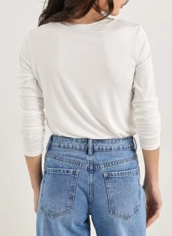 Noobass Μπλούζα με στρογγυλή λαιμόκοψη - Λευκό -Κατάστημα TheFashionProject mplouza me strogguli laimokopsi 111120 e444