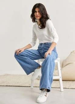 Noobass Μπλούζα με στρογγυλή λαιμόκοψη - Λευκό -Κατάστημα TheFashionProject mplouza me strogguli laimokopsi 111120 i1v5