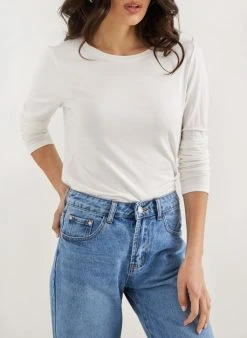 Noobass Μπλούζα με στρογγυλή λαιμόκοψη - Λευκό -Κατάστημα TheFashionProject mplouza me strogguli laimokopsi 111120 ww74