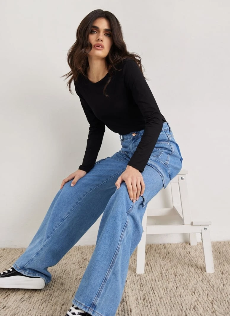 Noobass Μπλούζα με στρογγυλή λαιμόκοψη - Μαύρο 7 Noobass Μπλούζα με στρογγυλή λαιμόκοψη - Μαύρο - Image 5