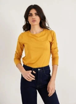 Noobass Μπλούζα με στρογγυλή λαιμόκοψη - Μουσταρδί