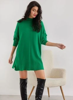 The Fashion Project Μπλούζα Oversized με ψηλή λαιμόκοψη - Πράσινο