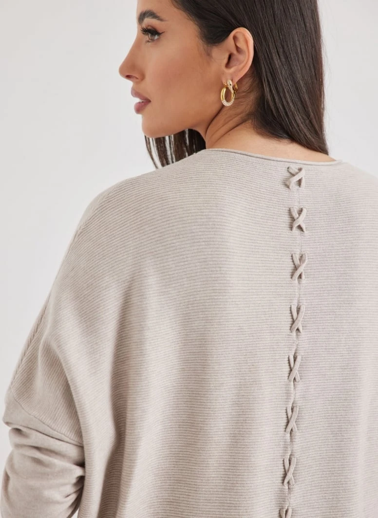 The Fashion Project Μπλούζα ριπ με χιαστί σχέδιο στην πλάτη - Μπεζ 4 The Fashion Project Μπλούζα ριπ με χιαστί σχέδιο στην πλάτη - Μπεζ - Image 2