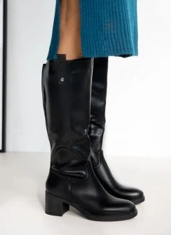 The Fashion Project Μπότες Casual με διχρωμία στο θηλάκι - Μαύρο