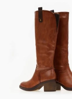 The Fashion Project Μπότες Casual με διχρωμία στο θηλάκι - Ταμπά -Κατάστημα TheFashionProject mpotes casual me dixrwmia sto thilaki 105769 6m5k