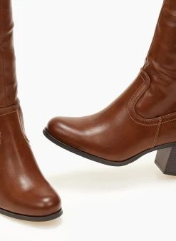 The Fashion Project Μπότες Casual με οβάλ τελείωμα - Ταμπά -Κατάστημα TheFashionProject mpotes casual me oval teleiwma 107170 o7t2