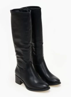 The Fashion Project Μπότες Casual με τετράγωνο τακούνι - Μαύρο -Κατάστημα TheFashionProject mpotes casual me tetragwno takouni 106265 4p2l