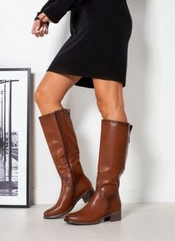 The Fashion Project Μπότες Casual με τετράγωνο τακούνι - Ταμπά