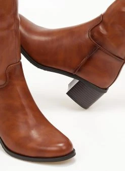 The Fashion Project Μπότες Casual με χαμηλό τακούνι - Ταμπά -Κατάστημα TheFashionProject mpotes casual me xamilo takouni 107173 jz45