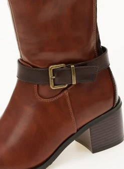 The Fashion Project Μπότες Casual με ζωνάκι - Ταμπά -Κατάστημα TheFashionProject mpotes casual me zwnaki 105745 othf