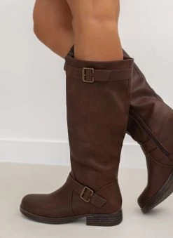 The Fashion Project Μπότες Casual με ζωνάκι - Καφέ -Κατάστημα TheFashionProject mpotes casual me zwnaki 108211 sh67