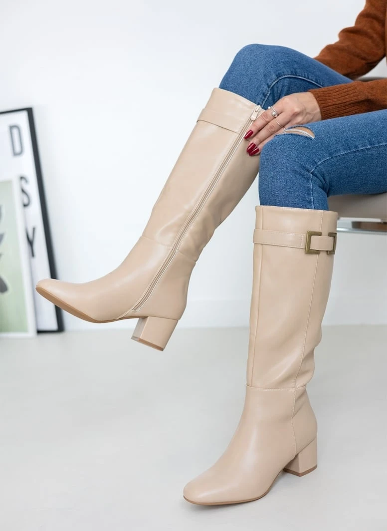 The Fashion Project Μπότες Casual με ζωνάκι - Μπεζ 9 The Fashion Project Μπότες Casual με ζωνάκι - Μπεζ - Image 7