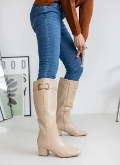 The Fashion Project Μπότες Casual με ζωνάκι - Μπεζ