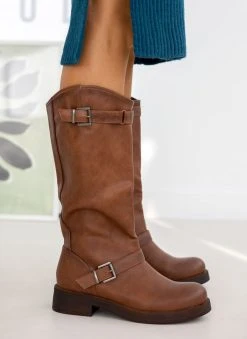 The Fashion Project Μπότες Casual με ζωνάκια - Ταμπά