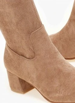 The Fashion Project Μπότες πάνω από το γόνατο Suede - Πούρο -Κατάστημα TheFashionProject mpotes casual suede panw apo to gonato 107294 st1j