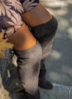 The Fashion Project Μπότες πάνω από το γόνατο Suede - Λαδί -Κατάστημα TheFashionProject mpotes casual suede panw apo to gonato 107295 rjw8