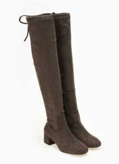 The Fashion Project Μπότες πάνω από το γόνατο Suede - Λαδί -Κατάστημα TheFashionProject mpotes casual suede panw apo to gonato 107295 z1xy