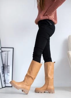 The Fashion Project Μπότες Chunky με φερμουάρ - Κάμελ -Κατάστημα TheFashionProject mpotes chunky me fermouar 97212 obel