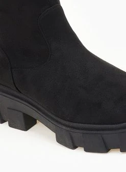 The Fashion Project Μπότες Chunky πάνω από το γόνατο - Μαύρο -Κατάστημα TheFashionProject mpotes chunky panw apo to gonato 109189 614r